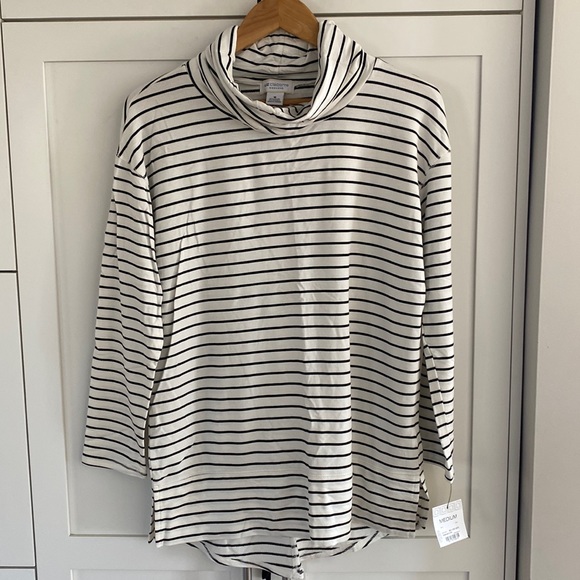 Liz Claiborne French Terry Cowl Neck Sweater - Picture 1 of 6